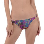 Colorful shapes texture                                                   Ring Detail Bikini Bottom