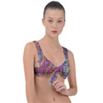 Colorful shapes texture                                                   Front Tie Bikini Top