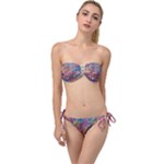 Colorful shapes texture                                                Twist Bandeau Bikini Set