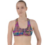 Colorful shapes texture                                                  Criss Cross Racerback Sports Bra