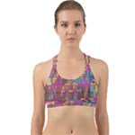 Colorful shapes texture                                                   Back Web Sports Bra