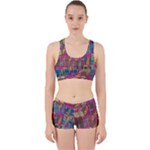 Colorful shapes texture                                                   Work It Out Sports Bra Set