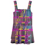 Colorful shapes texture                                                 Kids  Layered Skirt Swimsuit