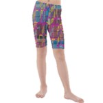 Colorful shapes texture                                                 Kids  Mid Length Swim Shorts