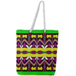 Colorful shapes                                               Full Print Rope Handle Tote (Large)