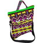 Colorful shapes                                                   Fold Over Handle Tote Bag