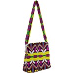 Colorful shapes                                                Zipper Messenger Bag