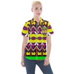 Colorful shapes                                                 Women s Short Sleeve Pocket Shirt