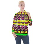 Colorful shapes                                                  Women s Long Sleeve Pocket Shirt