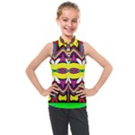 Colorful shapes                                                 Kids  Sleeveless Polo Tee