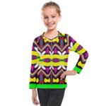 Colorful shapes                                                Kids  Long Mesh Tee