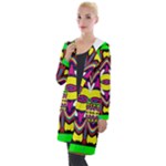 Colorful shapes                                                  Hooded Pocket Cardigan