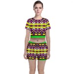 Colorful shapes                                                  Crop Top and Shorts Co-Ord Set