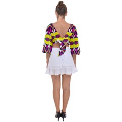 Tie Back Butterfly Sleeve Chiffon Top 