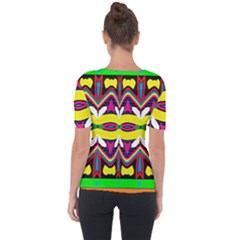 Shoulder Cut Out Short Sleeve Top 