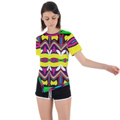 Asymmetrical Short Sleeve Sports T-Shirt 