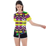 Colorful shapes                                                    Asymmetrical Short Sleeve Sports Tee