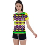 Colorful shapes                                                   Back Circle Cutout Sports Tee