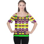 Colorful shapes                                                   Women s Cutout Shoulder Tee