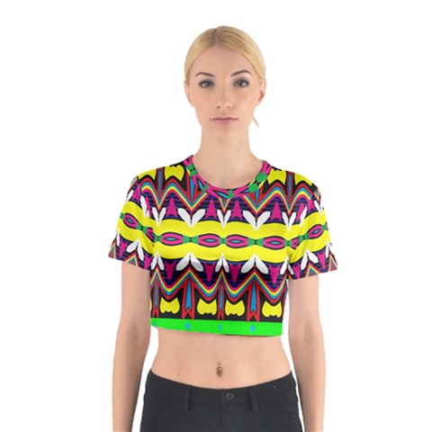 Colorful shapes                                                   Cotton Crop Top from ArtsNow.com