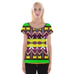 Colorful shapes                                                   Women s Cap Sleeve Top