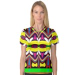 Colorful shapes                                                   V-Neck Sport Mesh Tee