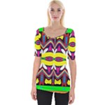 Colorful shapes                                                   Wide Neckline Tee