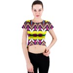 Colorful shapes                                                   Crew Neck Crop Top