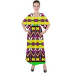 Colorful shapes                                                      V-Neck Boho Style Maxi Dress