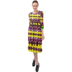 Colorful shapes                                                      Ruffle End Midi Chiffon Dress