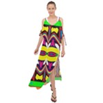 Colorful shapes                                                     Maxi Chiffon Cover Up Dress