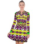 Colorful shapes                                                      Long Sleeve Panel Dress