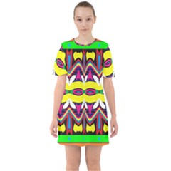 Sixties Short Sleeve Mini Dress 