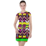 Colorful shapes                                                                  Drawstring Hooded Dress