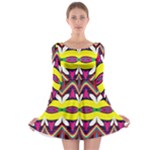 Colorful shapes                                                   Long Sleeve Skater Dress