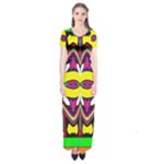 Colorful shapes                                                   Short Sleeve Maxi Dress