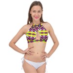 Colorful shapes                                                 Cross Front Halter Bikini Top