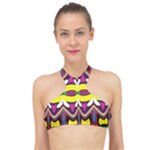 Colorful shapes                                                  High Neck Bikini Top