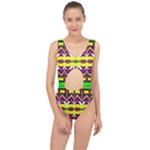 Colorful shapes                                                  Center Cut Out Swimsuit