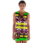 Colorful shapes                                                      Wrap Front Bodycon Dress