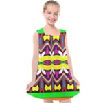 Colorful shapes                                                Kids  Cross Back Dress