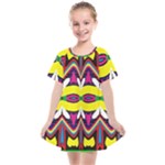 Colorful shapes                                                Kids  Smock Dress