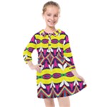 Colorful shapes                                                 Kids  Quarter Sleeve Shirt Dress