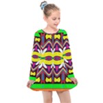 Colorful shapes                                                  Kids  Long Sleeve Dress