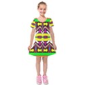 Kids  Short Sleeve Velvet Dress 