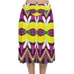 Colorful shapes                                                Velvet Flared Midi Skirt