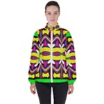 Colorful shapes                                                   High Neck Windbreaker (Women)