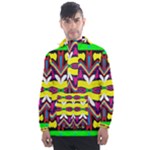 Colorful shapes                                                  Men s Front Pocket Pullover Windbreaker