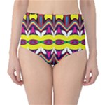 Colorful shapes                                                   High-Waist Bikini Bottoms