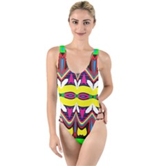 High Leg Strappy Swimsuit 